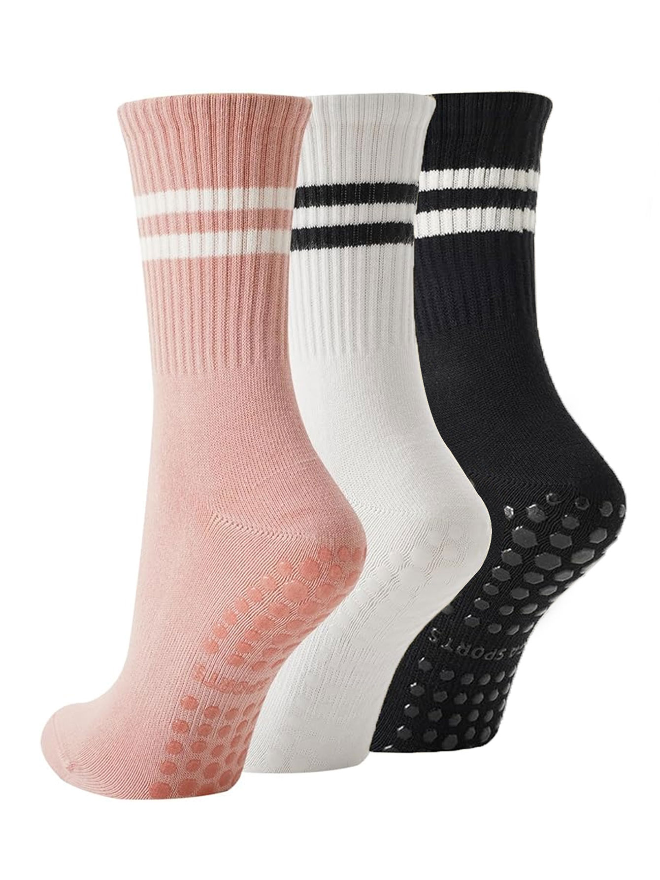 No Show Sock Women - 3 Çift Yoga Çorabı, Kaymaz Profesyonel