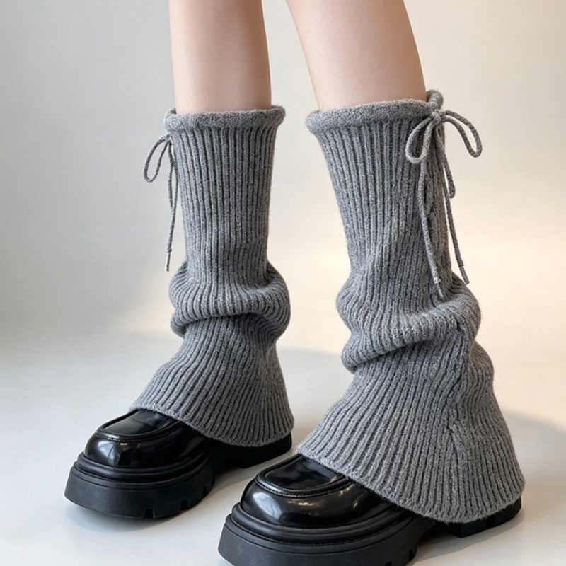 Boot Sock Slouchy - Yan Fiyonklu Kadın Bale Çorapları, Örme