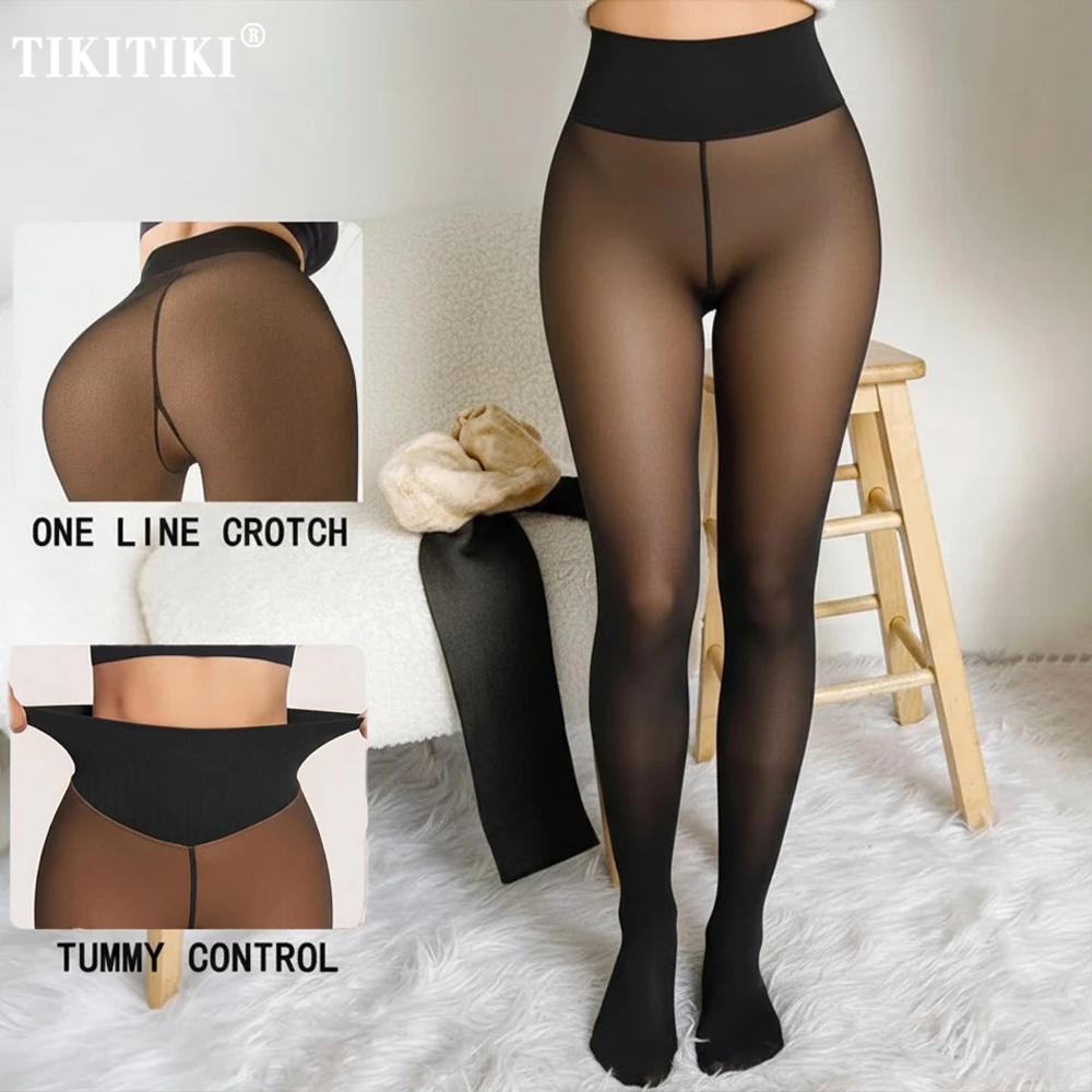 Tights Pantyhose Sheer - Tek Dikişli Polar Astarlı Tayt Kadın