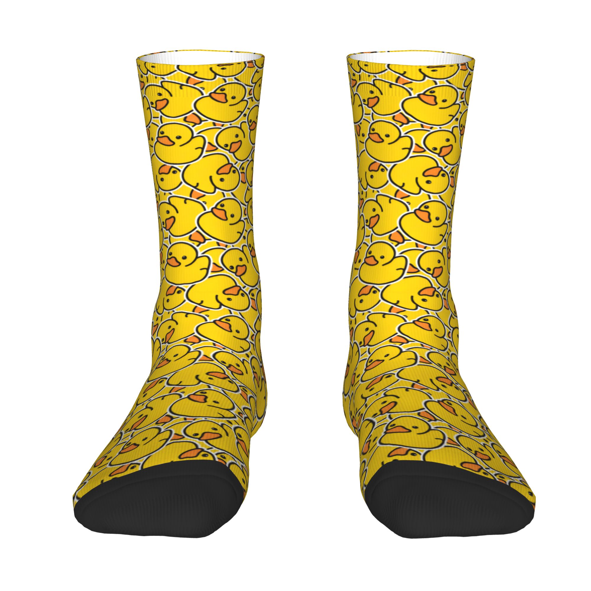 Dress Sock Men - Özel Kauçuk Ördek Baskılı Çizgi Film