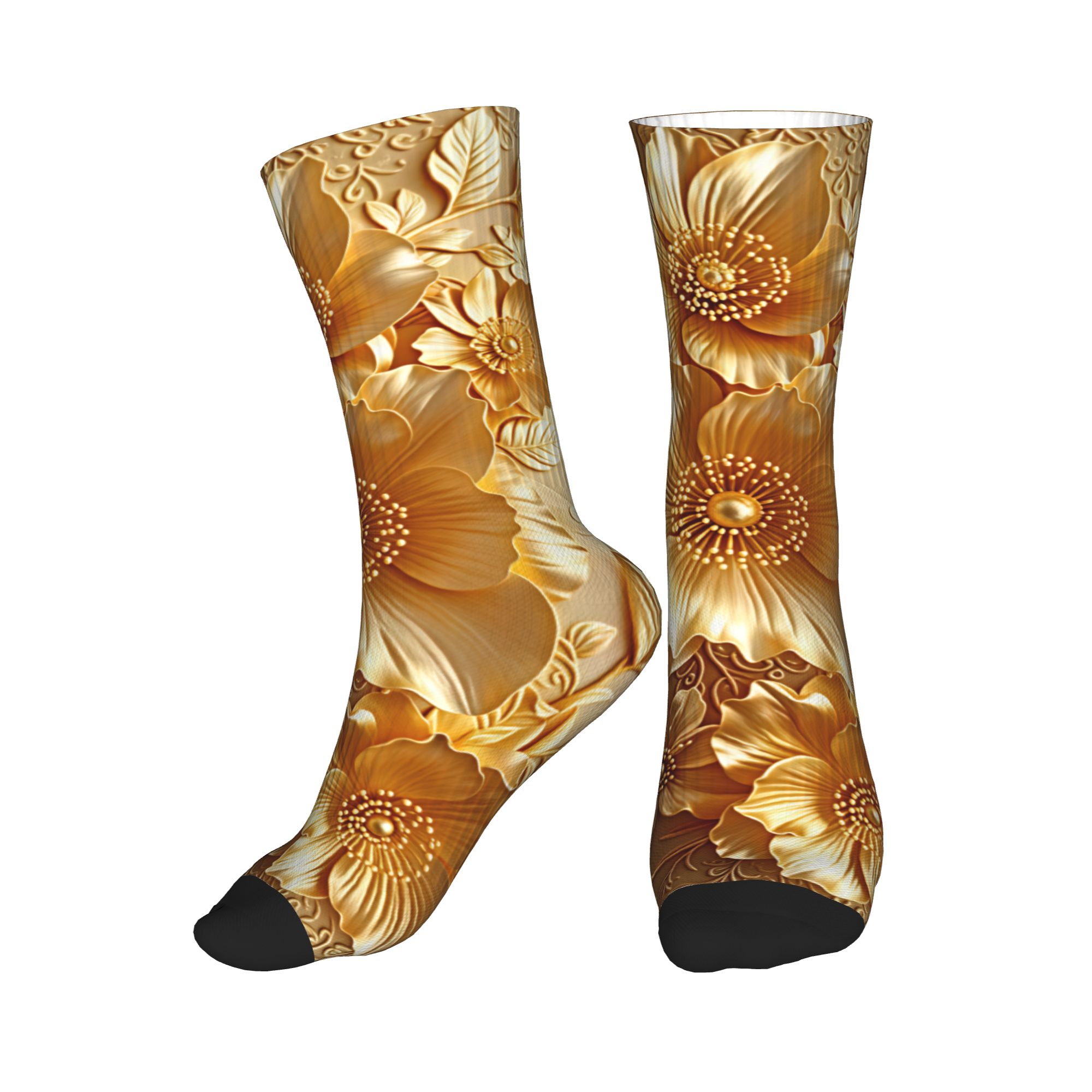 3D Kabartmalı Altın Çiçek Dese - Dress Sock Men incelemesi ve fiyatı